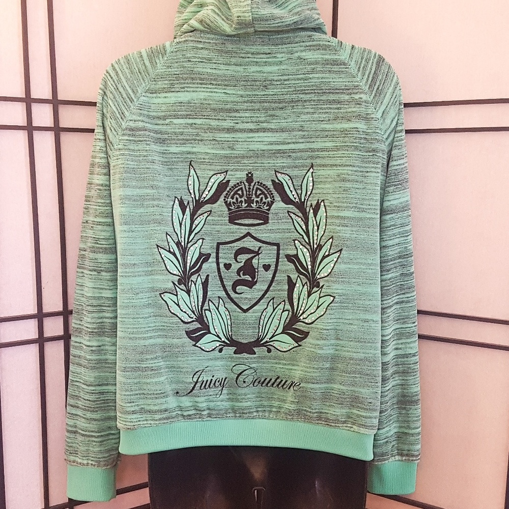 Teal Juicy Couture Hoodie w/ Rhinestones